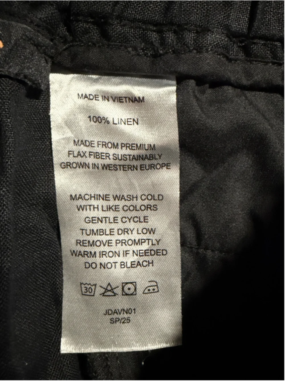 Women's Quince Linen Pants Black Size XL 359